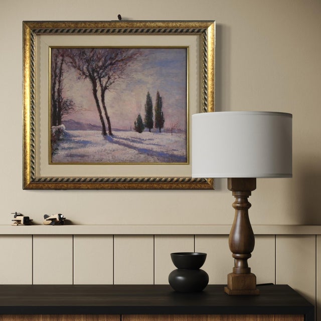 Italian Artist, Snowy Landscape, 1932, Oil on Board, Framed For Sale - Image 15 of 16