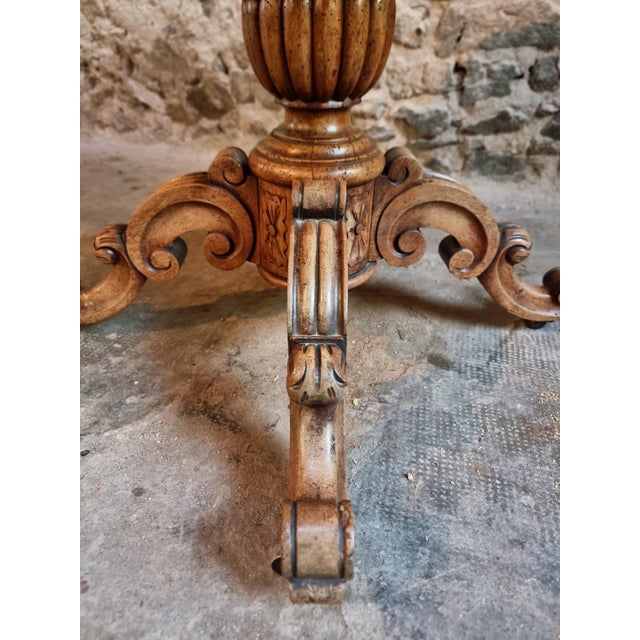 Wood Antique French Walnut Violin Table / Centre Table with Drawer, C. 18801900, 1890s For Sale - Image 7 of 18