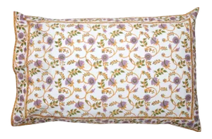 Florence-Gina Lilac & Green Reversible Pillow Case