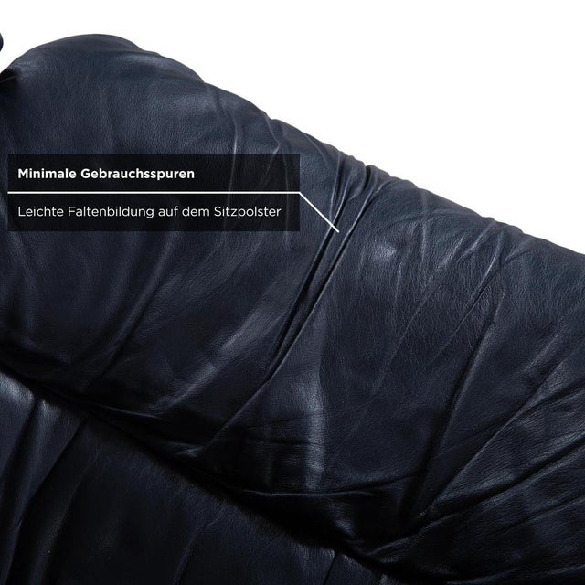 Set of Black Leather Reno Recliner and Ottoman with Manual Function from Stressless For Sale - Image 9 of 18