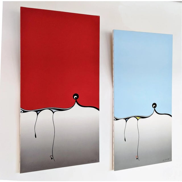 Mid-Century Modern Atsuko Okamoto Abstract Serigraph A. P. Signed "Espana 4 Tranquility" - "Espana 4 Passion" - A Pair For Sale - Image 3 of 13