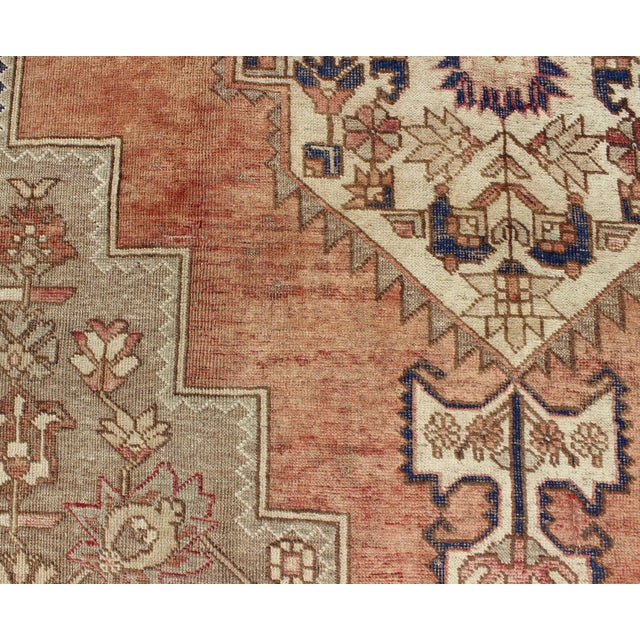 Textile Vintage Turkish Oushak Rug 7'5 X 13' For Sale - Image 7 of 10
