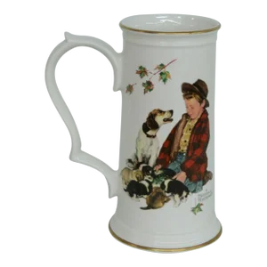 Gorham Norman Rockwell Four Seasons Fall Pride of Parenthood Stein Mug
