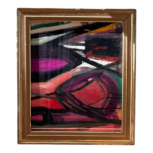 An Abstract Expressionist Painting By Bernard Segal, Mid 20Th Century For Sale