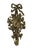 Elegant Louis XVI–style wall ornament crafted in gilt-tone metal, featuring a sculptural ribbon-and-bow crest above a...
