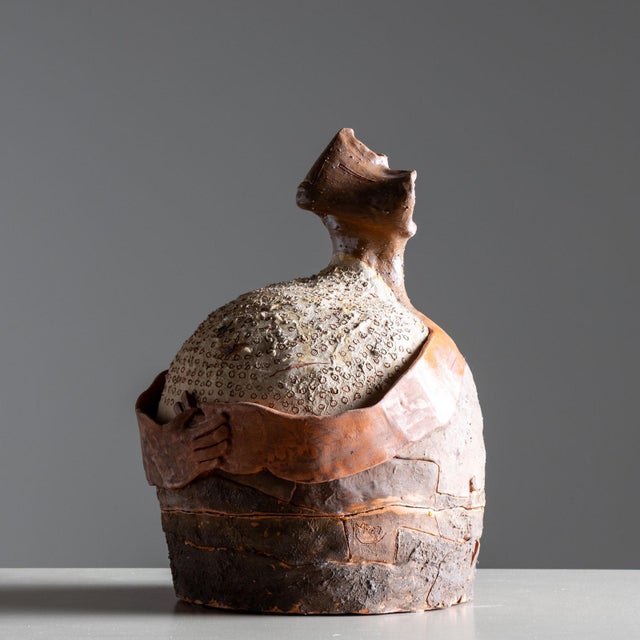 Anthropomorphic Terracotta Sculpture, Italy, dated 1987 For Sale - Image 10 of 18