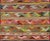 Bright colorful vintage Turkish hand woven embroidered kilim with all-over tribal motif design. Keivan Woven Arts / rug...