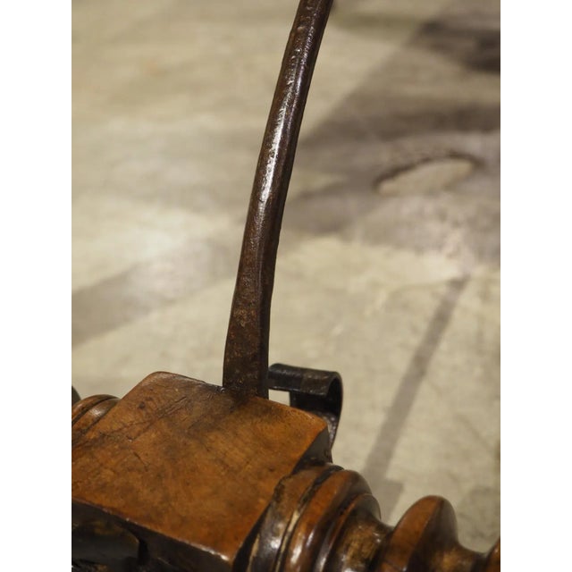 18th Century Spanish Walnut Table With Original Iron and Stacked Rings Legs For Sale - Image 16 of 18
