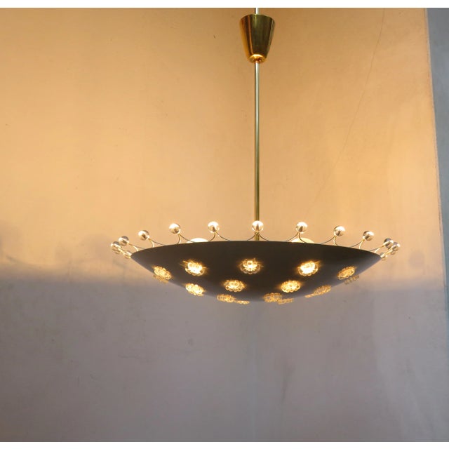 1950s Ceiling Light from L.A. Riedinger Bronzewarenfabrik Augsburg, 1950s For Sale - Image 5 of 10