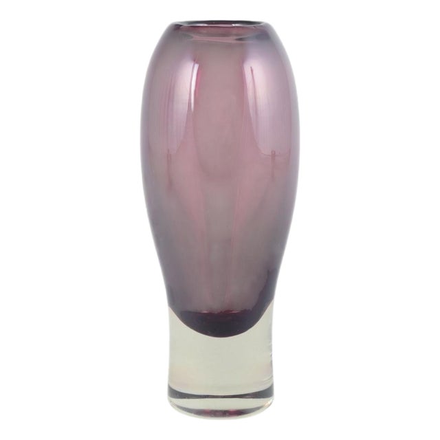 Name Day Art Glass Vase by Aimo Okkolin for Riihimäen Lasi, 1960s For Sale