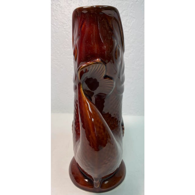 Vintage Brown Fish Glug / Gurgling Jug by Dartmouth Pottery in Devon, England For Sale - Image 4 of 8