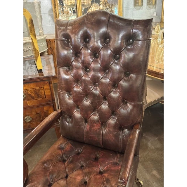 19th Century Tufted English Chesterfield Chair For Sale - Image 4 of 8