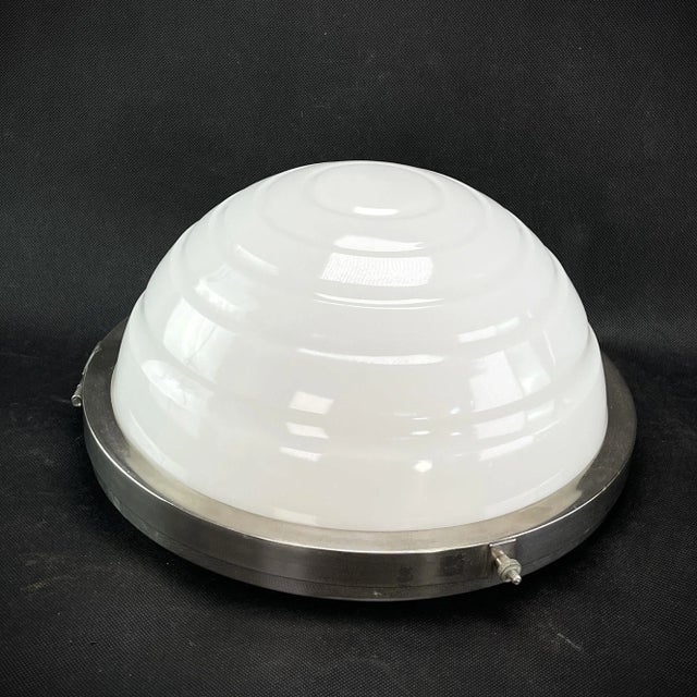Art deco ceiling or wall light -1930s this rare, original ceiling lamp captivates with its simple and matter-of-fact art...