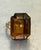 1950s-60s gold tone/faux topaz cocktail ring. Excellent condition.