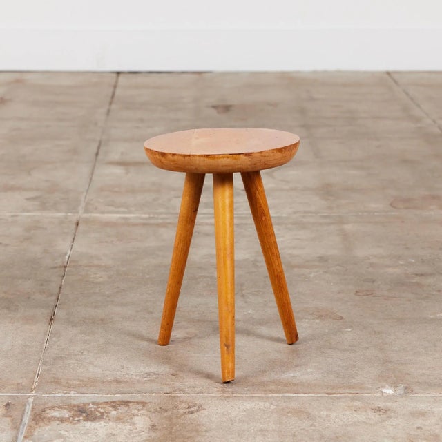 Oak Tripod Milking Stool For Sale - Image 4 of 11