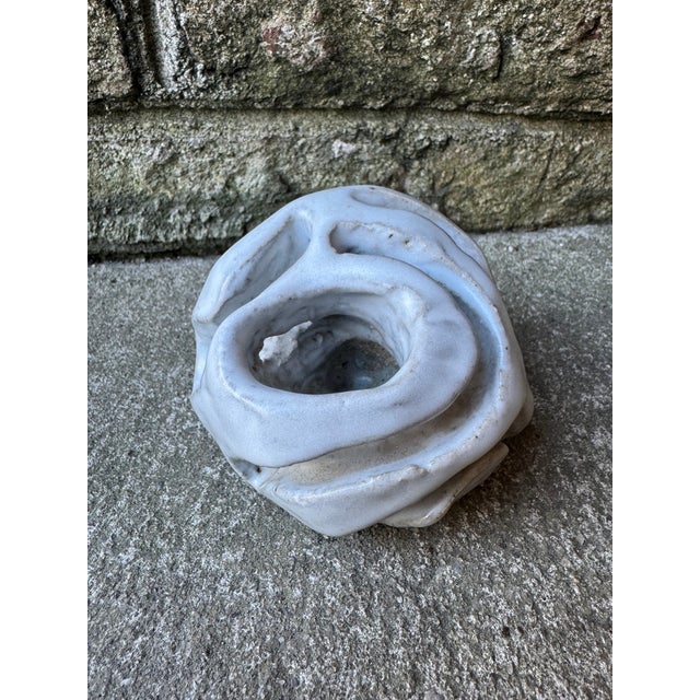 Mid 20th Century Small Wavy Ceramic Decorative Accessry For Sale - Image 5 of 10
