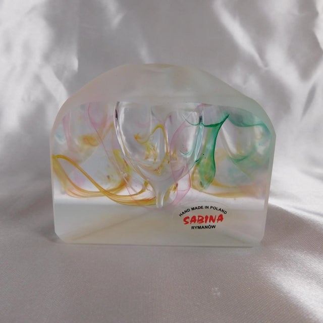 1960s Sabina Romanov Art Glass Perfume Bottle From Poland For Sale - Image 9 of 12