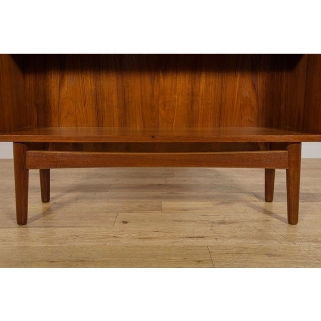 Mid-Century Modern Teak Bookcase by J. Sorth for Bornholm Møbelfabrik, Denmark, 1960s For Sale - Image 9 of 11