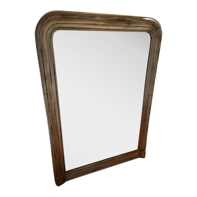 Early 20th Century French Louis Philippe Silver Leaf Mirror For Sale