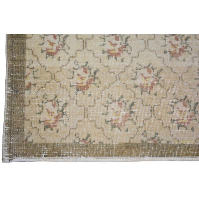 Turkish Vintage Turkish Anatolian Hand Knotted Wool Rug, 4'x6'9'' For Sale - Image 3 of 5