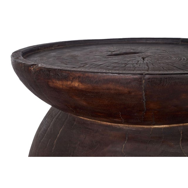 Late 20th Century Ebonized Carved Wood Side Table For Sale - Image 5 of 9