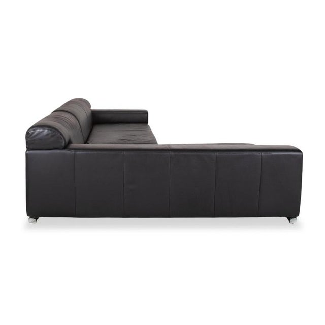 Loft Leather Corner Sofa in Black by Ewald Schillig For Sale - Image 14 of 18