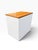 Knoll Knoll Two-Drawer Filing Cabinet in White With Wood Top For Sale - Image 4 of 10