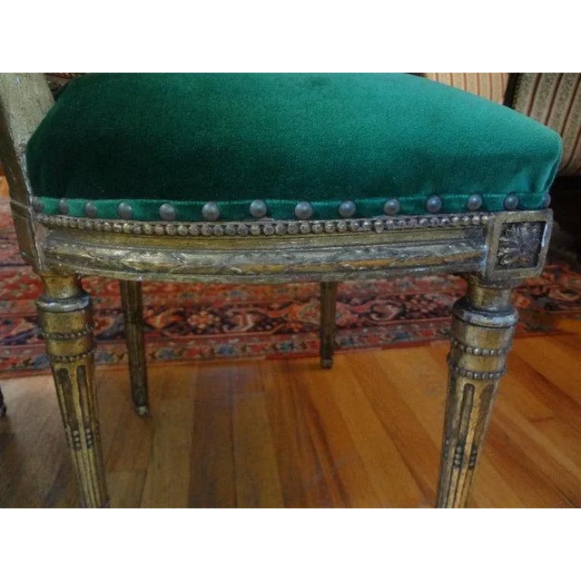Wood Pair of 19th Century French Louis XVI Style Giltwood Chairs For Sale - Image 7 of 10