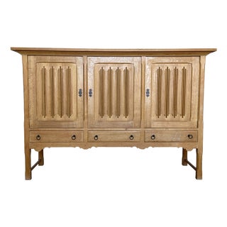 Scandinavian Modern Brutalist Oak Sideboard, 1960s For Sale