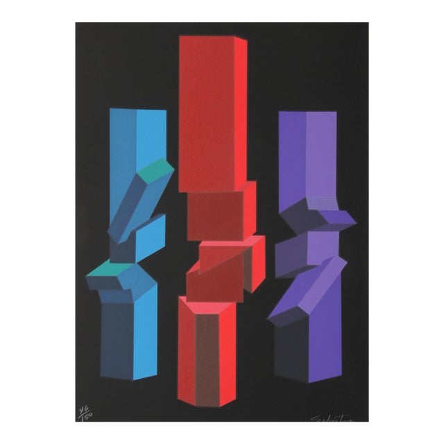 Enrique Carbajal Sebastian "Tres Torres" Serigraph For Sale