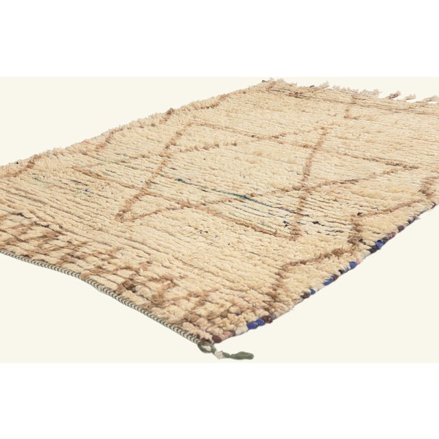 22009 Vintage Azilal Boucherouite Moroccan Rug, 03'03 x 04'08. The High Atlas Compass: A Vintage Azilal Masterpiece of...