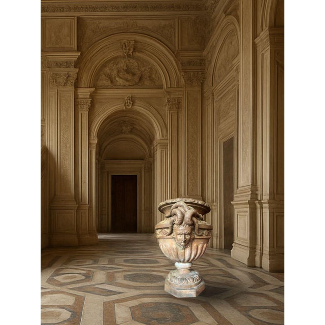 Large Antique Terracotta Vase Jardinière with Medusa Handle, 1600s For Sale - Image 4 of 18