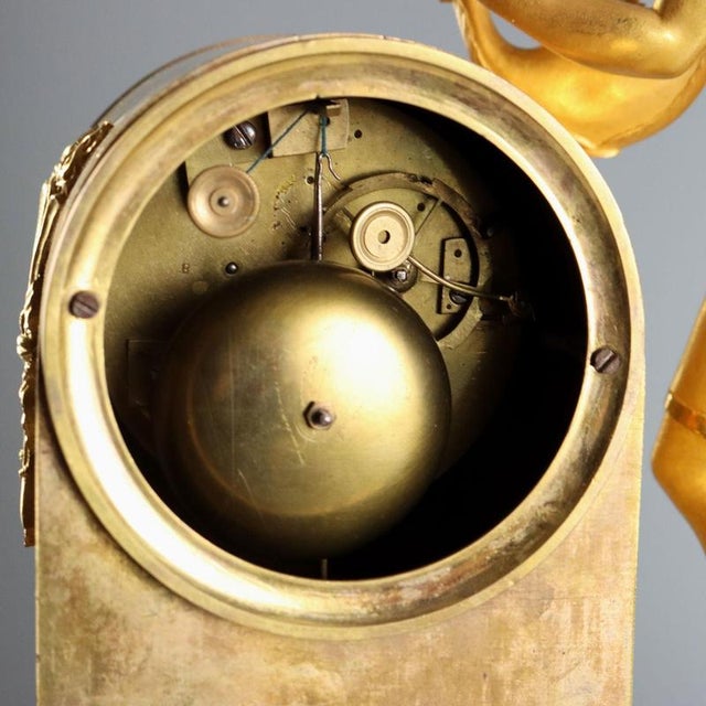 Table Clock with Display Case For Sale - Image 10 of 11