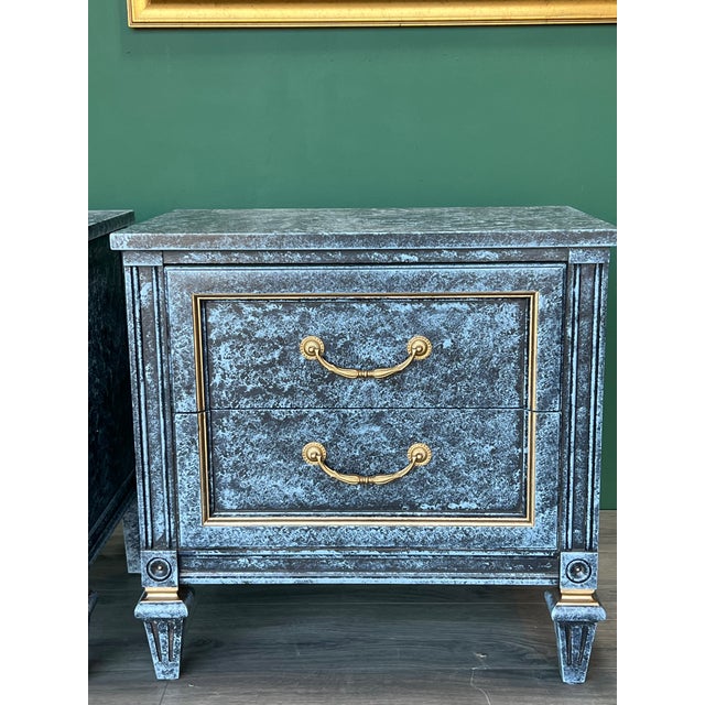 Late 20th Century Pair of Mid-Century Walnut Nightstands by Martinsville For Sale In Miami - Image 6 of 13