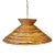 Vintage Sculptural Coiled Rattan Bell Form Pendant Light For Sale