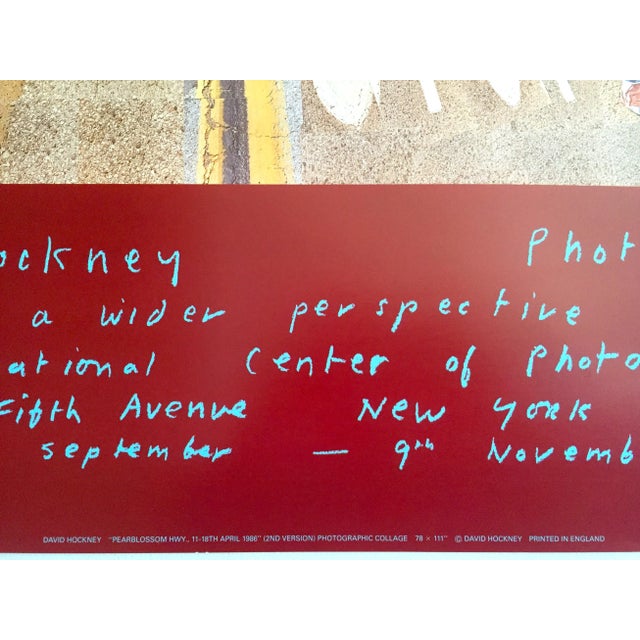 David Hockney Vintage 1986 "Pearl Blossom Highway" Lithograph Print Exhibition Poster For Sale - Image 11 of 13