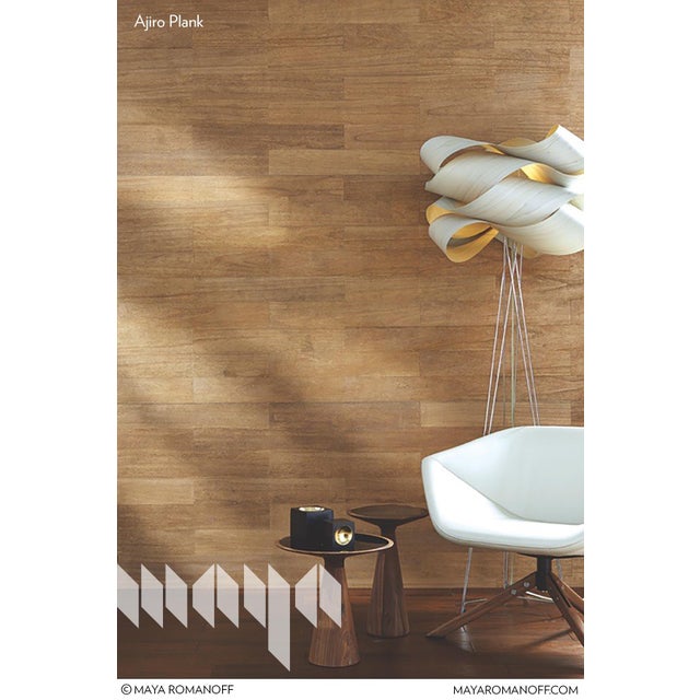 Maya Romanoff Ajiro Plank Wood Veneer Ash Luster Wood Veneer
