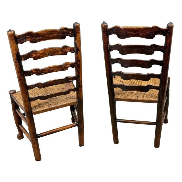 Georgian Farmhouse Ladderback Dining Chairs, Early 19th Century, Set of 10 For Sale - Image 11 of 18