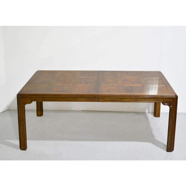Mid-Century Chin Hua Burlwood Extendable Dining Table Corinthian Collection by Drexel Heritage 141" For Sale - Image 10 of 16