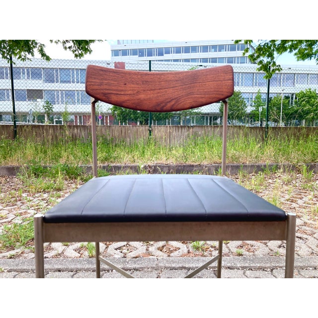 Modernist Industrial Teak Chair from Thereca, 1960s For Sale - Image 4 of 12