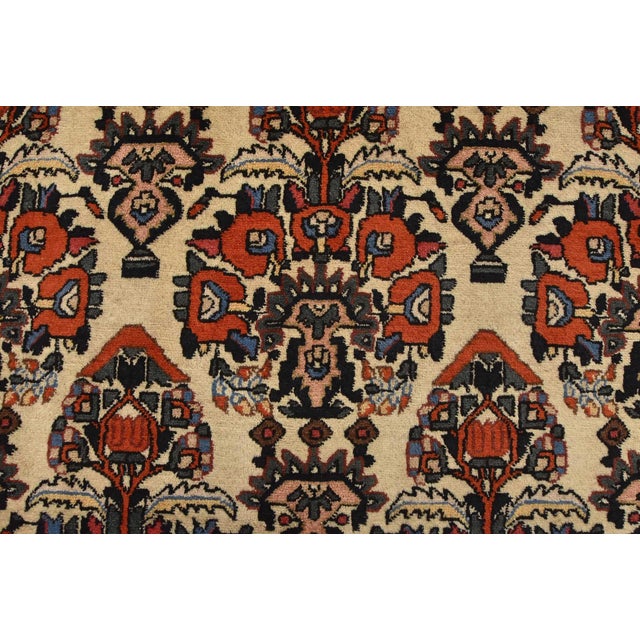 Textile Shahre Babak Rug 3’2” X 4′ Ivory Wool Vintage Traditional Hand-Knotted Carpet For Sale - Image 7 of 12