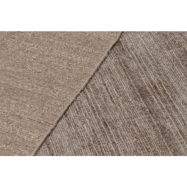 Beige Rug & Kilim’s Oversized Modern Textural Rug in Brown, White and Beige Striae - 11x19 For Sale - Image 8 of 8