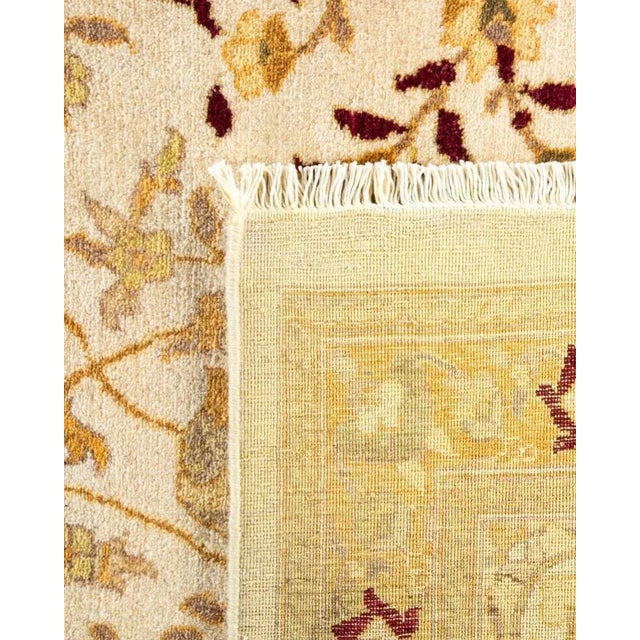 2000 - 2009 Mogul, One-of-a-Kind Hand-Knotted Area Rug in Ivory, 9' 1" x 9' 3" For Sale - Image 5 of 8