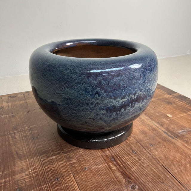 ​Japanese Glazed Ceramic Plant Stand, 1960s For Sale - Image 13 of 18