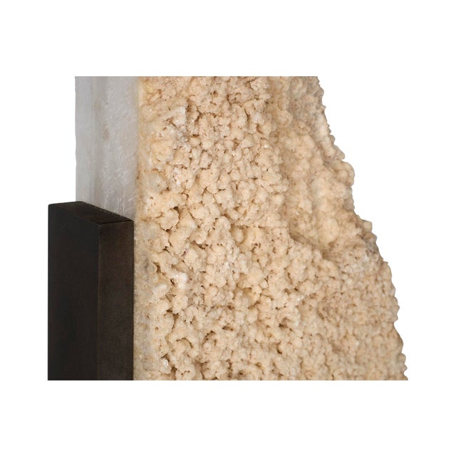 Selenite Sculpture on Steel Museum Mount For Sale In Dallas - Image 6 of 9