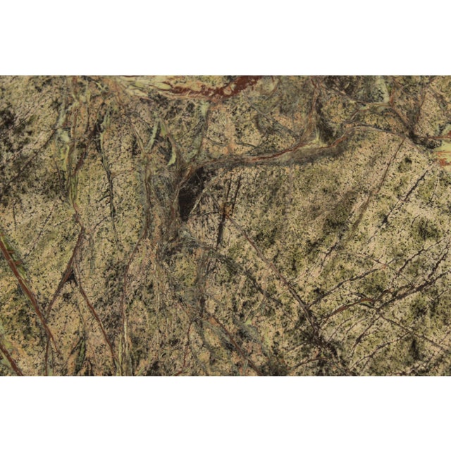 Modern Brass Base Round Marble Top Pedestal or Plant Stand For Sale - Image 11 of 13