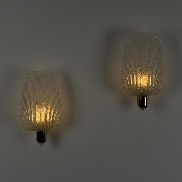 Large Vintage Wing Wall Sconces from Barovier & Toso, Italy, 1980s, Set of 2 For Sale - Image 3 of 17