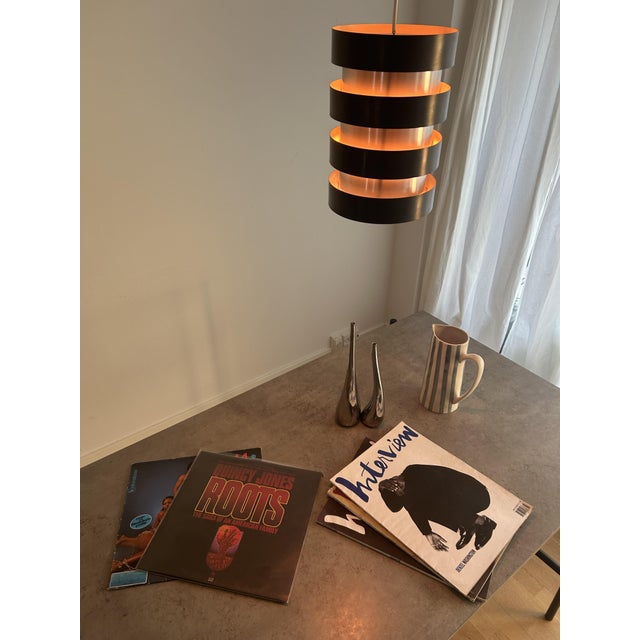 Black Eiffel Pendant Lamp by Jo Hammerborg for Fog & Mørup, 1960s For Sale - Image 8 of 12