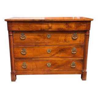 19th Century French Empire Walnut Chest For Sale