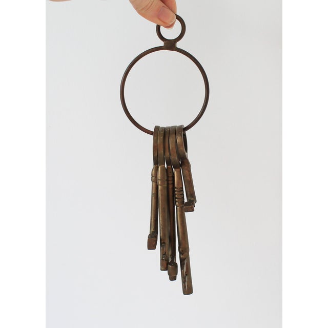 Vintage Brass Skeleton Keys For Sale - Image 4 of 6